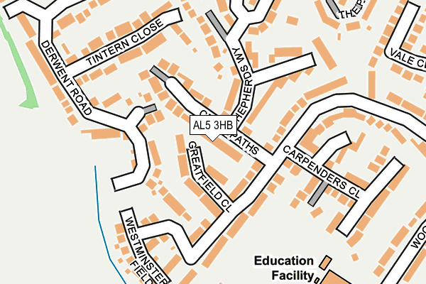 AL5 3HB map - OS OpenMap – Local (Ordnance Survey)