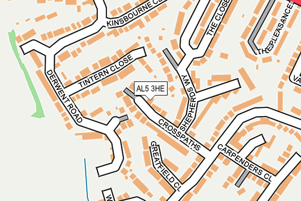 AL5 3HE map - OS OpenMap – Local (Ordnance Survey)
