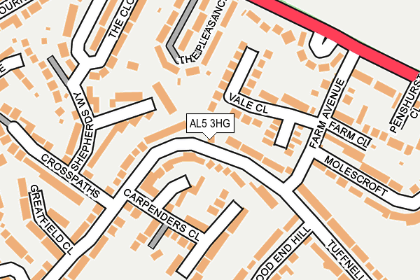 AL5 3HG map - OS OpenMap – Local (Ordnance Survey)