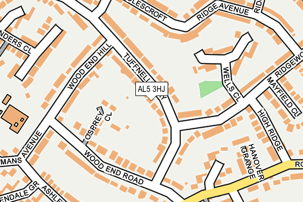 AL5 3HJ map - OS OpenMap – Local (Ordnance Survey)