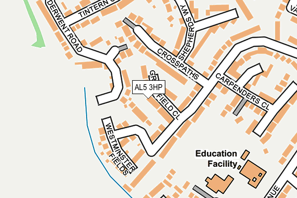 AL5 3HP map - OS OpenMap – Local (Ordnance Survey)