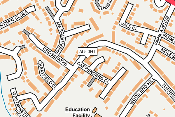 AL5 3HT map - OS OpenMap – Local (Ordnance Survey)