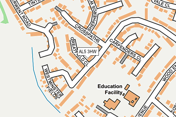 AL5 3HW map - OS OpenMap – Local (Ordnance Survey)