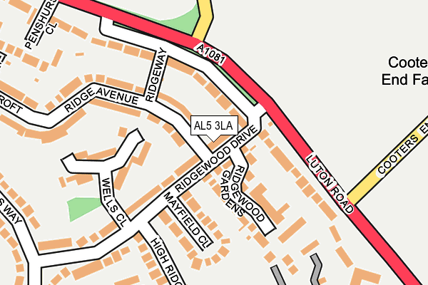AL5 3LA map - OS OpenMap – Local (Ordnance Survey)