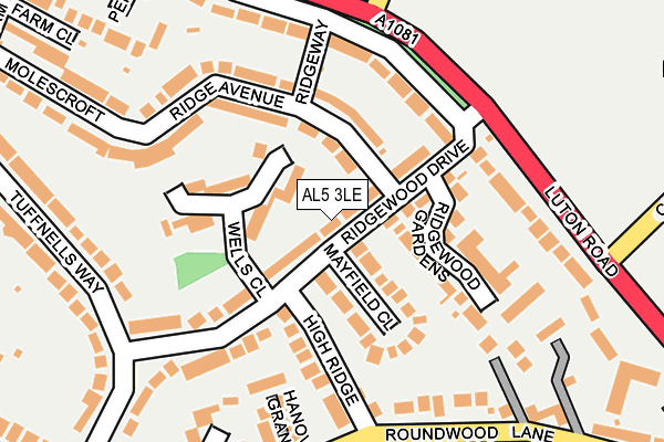 AL5 3LE map - OS OpenMap – Local (Ordnance Survey)