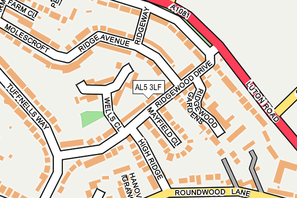 AL5 3LF map - OS OpenMap – Local (Ordnance Survey)