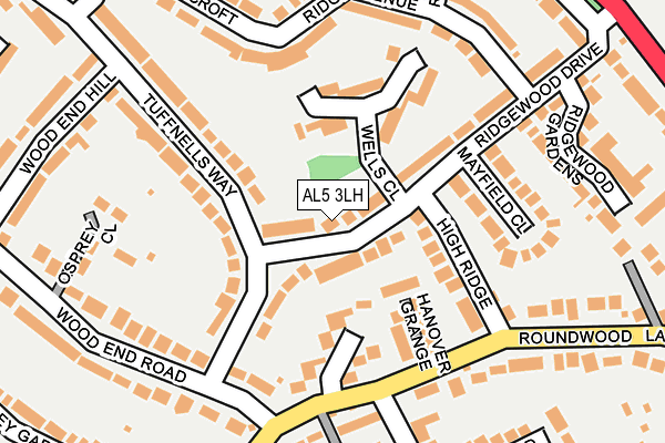 AL5 3LH map - OS OpenMap – Local (Ordnance Survey)