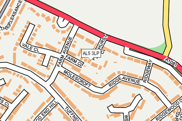 AL5 3LP map - OS OpenMap – Local (Ordnance Survey)