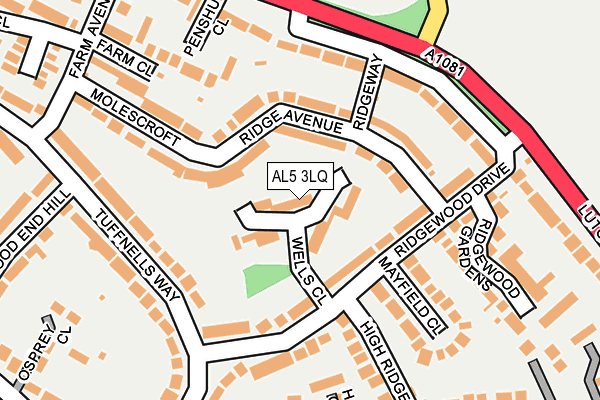 AL5 3LQ map - OS OpenMap – Local (Ordnance Survey)