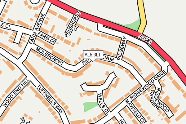 AL5 3LT map - OS OpenMap – Local (Ordnance Survey)