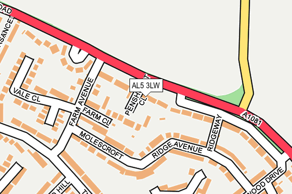 AL5 3LW map - OS OpenMap – Local (Ordnance Survey)