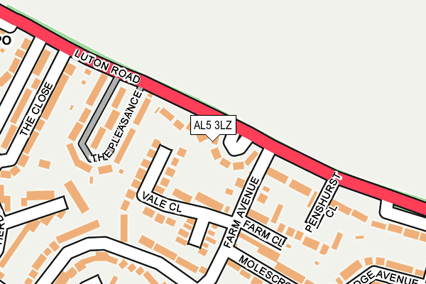 AL5 3LZ map - OS OpenMap – Local (Ordnance Survey)