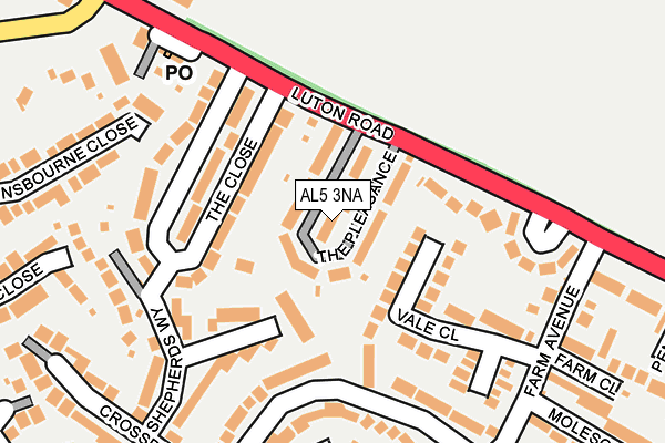 AL5 3NA map - OS OpenMap – Local (Ordnance Survey)