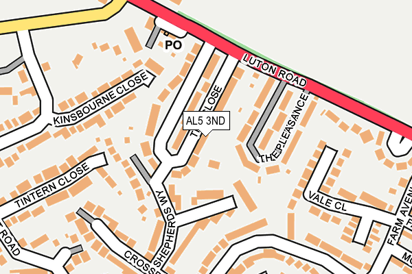 AL5 3ND map - OS OpenMap – Local (Ordnance Survey)