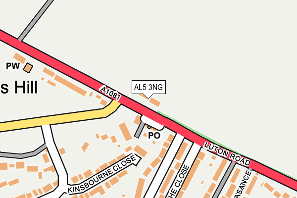 AL5 3NG map - OS OpenMap – Local (Ordnance Survey)
