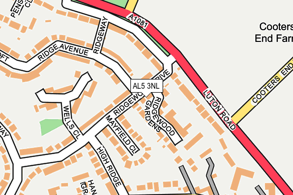 AL5 3NL map - OS OpenMap – Local (Ordnance Survey)