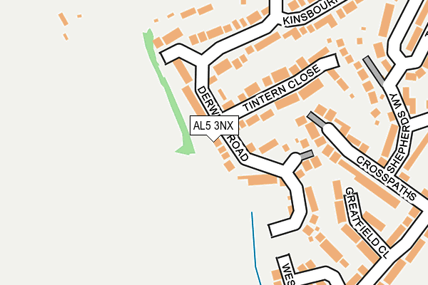 AL5 3NX map - OS OpenMap – Local (Ordnance Survey)