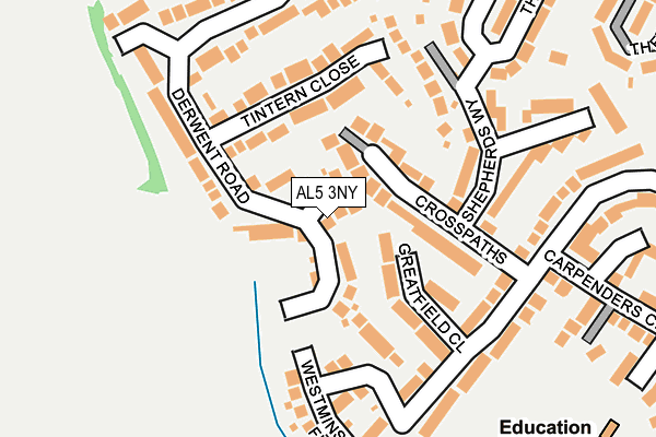 AL5 3NY map - OS OpenMap – Local (Ordnance Survey)