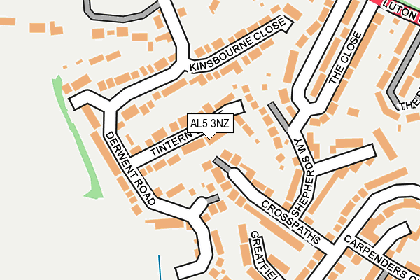 AL5 3NZ map - OS OpenMap – Local (Ordnance Survey)