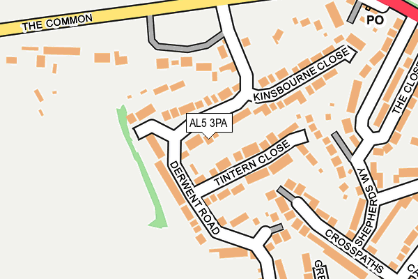 AL5 3PA map - OS OpenMap – Local (Ordnance Survey)