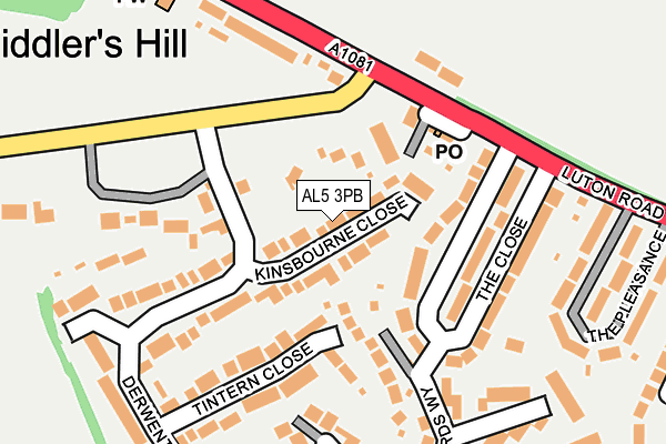 AL5 3PB map - OS OpenMap – Local (Ordnance Survey)