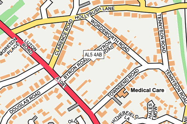 AL5 4AB map - OS OpenMap – Local (Ordnance Survey)