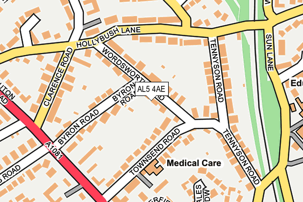 AL5 4AE map - OS OpenMap – Local (Ordnance Survey)