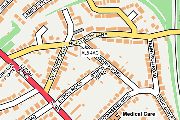 AL5 4AG map - OS OpenMap – Local (Ordnance Survey)
