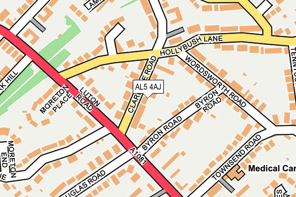 AL5 4AJ map - OS OpenMap – Local (Ordnance Survey)