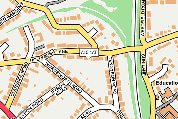 AL5 4AT map - OS OpenMap – Local (Ordnance Survey)