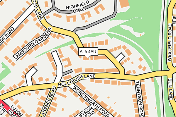 AL5 4AU map - OS OpenMap – Local (Ordnance Survey)