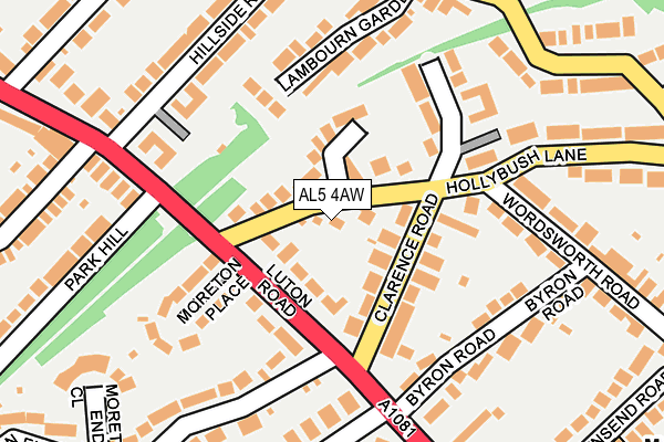 AL5 4AW map - OS OpenMap – Local (Ordnance Survey)