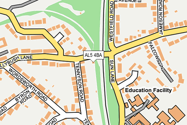 AL5 4BA map - OS OpenMap – Local (Ordnance Survey)