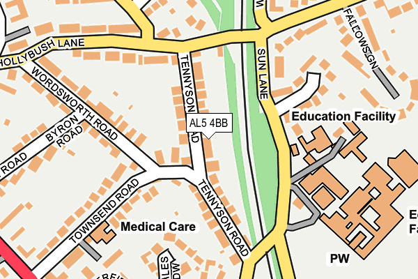 AL5 4BB map - OS OpenMap – Local (Ordnance Survey)
