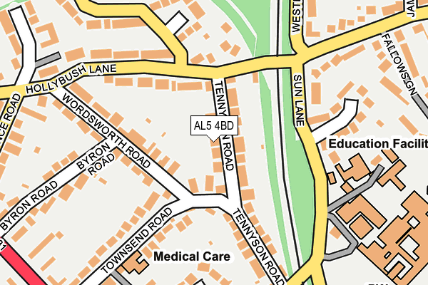 AL5 4BD map - OS OpenMap – Local (Ordnance Survey)
