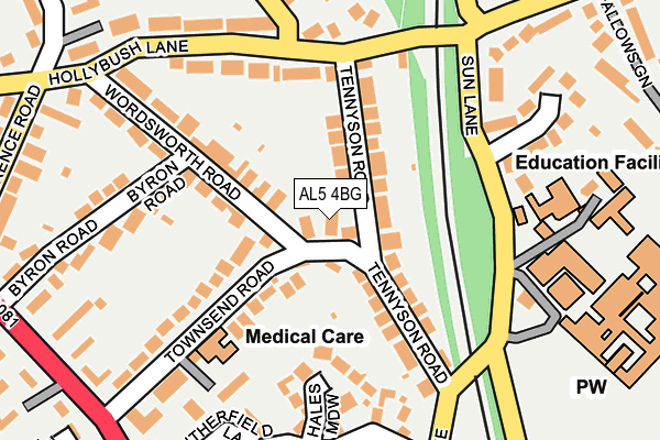AL5 4BG map - OS OpenMap – Local (Ordnance Survey)
