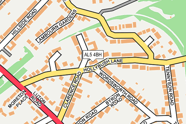 AL5 4BH map - OS OpenMap – Local (Ordnance Survey)