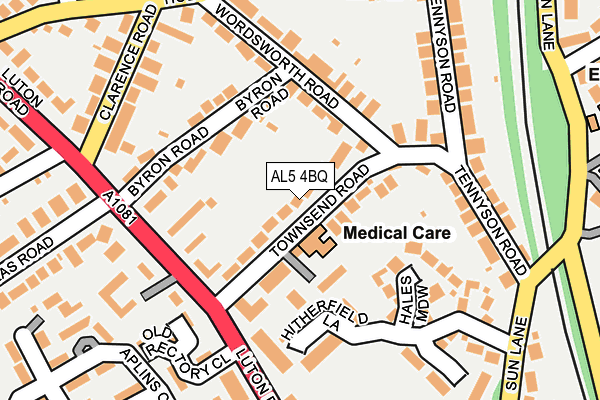 AL5 4BQ map - OS OpenMap – Local (Ordnance Survey)