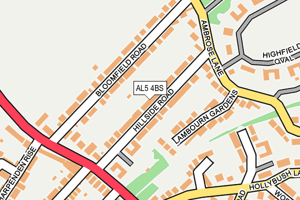 AL5 4BS map - OS OpenMap – Local (Ordnance Survey)