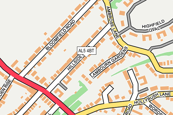 AL5 4BT map - OS OpenMap – Local (Ordnance Survey)