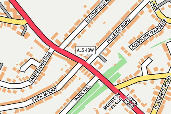 AL5 4BW map - OS OpenMap – Local (Ordnance Survey)