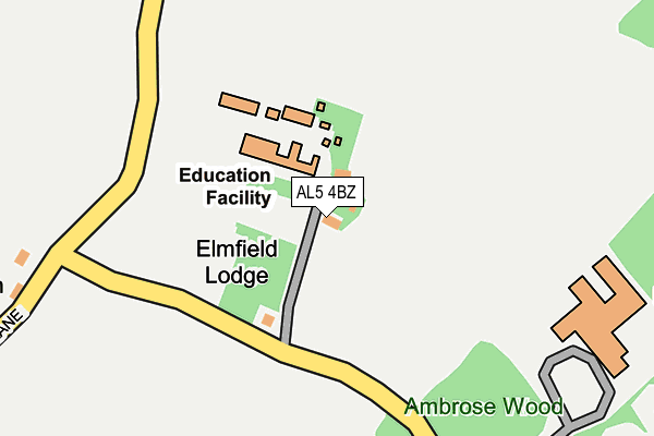 AL5 4BZ map - OS OpenMap – Local (Ordnance Survey)