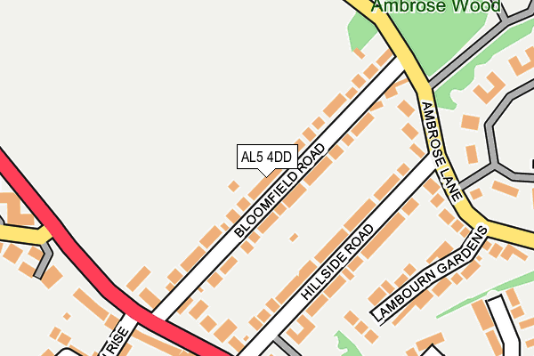 AL5 4DD map - OS OpenMap – Local (Ordnance Survey)