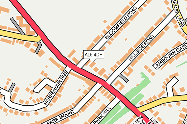AL5 4DF map - OS OpenMap – Local (Ordnance Survey)