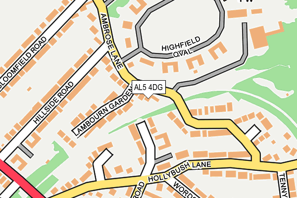 AL5 4DG map - OS OpenMap – Local (Ordnance Survey)