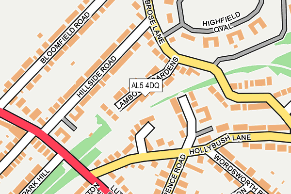 AL5 4DQ map - OS OpenMap – Local (Ordnance Survey)