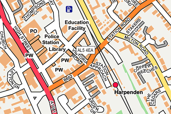 AL5 4EA map - OS OpenMap – Local (Ordnance Survey)