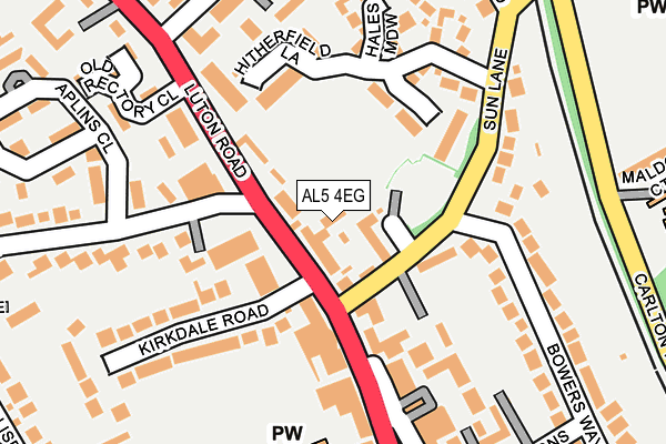 AL5 4EG map - OS OpenMap – Local (Ordnance Survey)