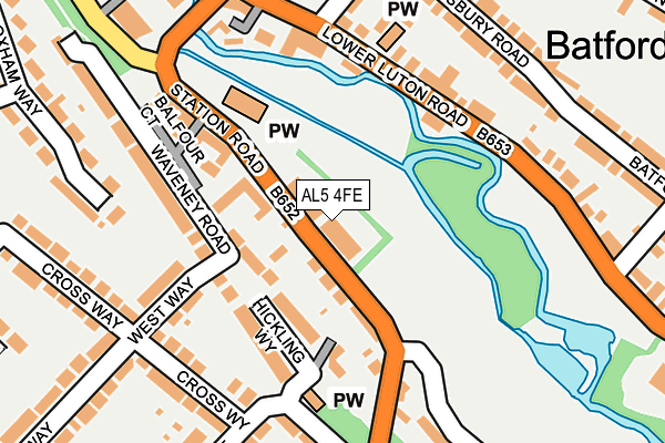 AL5 4FE map - OS OpenMap – Local (Ordnance Survey)