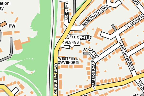 AL5 4GB map - OS OpenMap – Local (Ordnance Survey)